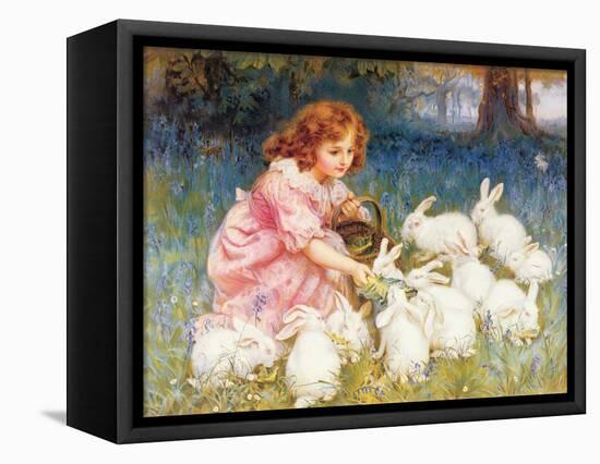 Feeding the Rabbits-Frederick Morgan-Framed Premier Image Canvas