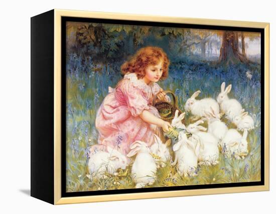 Feeding the Rabbits-Frederick Morgan-Framed Premier Image Canvas