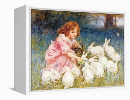 Feeding the Rabbits-Frederick Morgan-Framed Premier Image Canvas