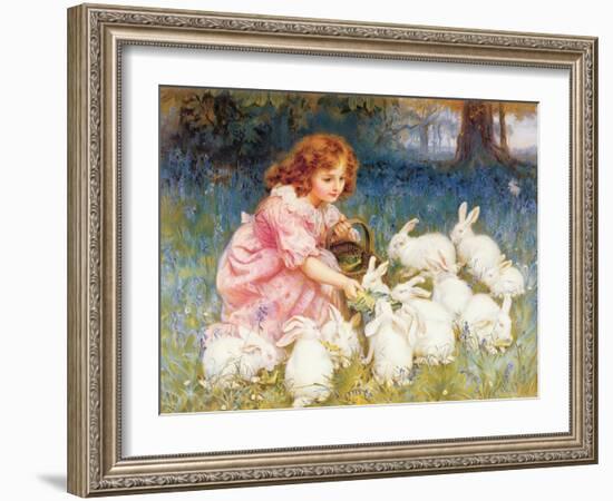 Feeding the Rabbits-Frederick Morgan-Framed Giclee Print