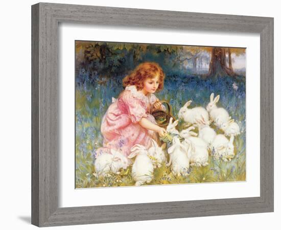 Feeding the Rabbits-Frederick Morgan-Framed Giclee Print