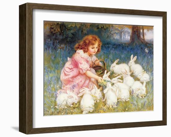 Feeding the Rabbits-Frederick Morgan-Framed Giclee Print