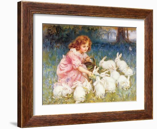 Feeding the Rabbits-Frederick Morgan-Framed Giclee Print