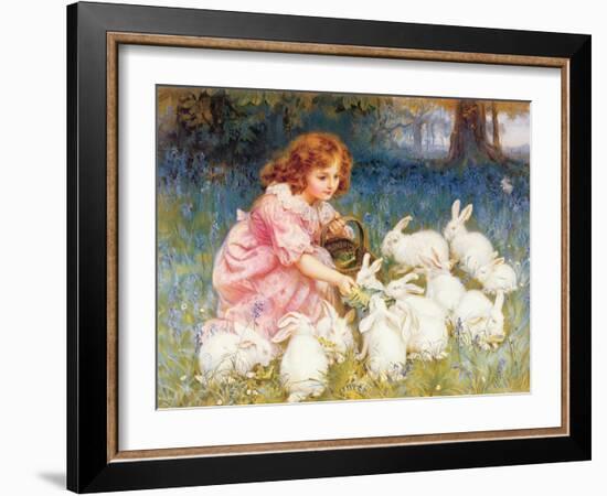Feeding the Rabbits-Frederick Morgan-Framed Giclee Print