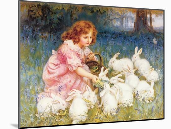 Feeding the Rabbits-Frederick Morgan-Mounted Giclee Print