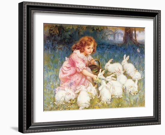 Feeding the Rabbits-Frederick Morgan-Framed Giclee Print