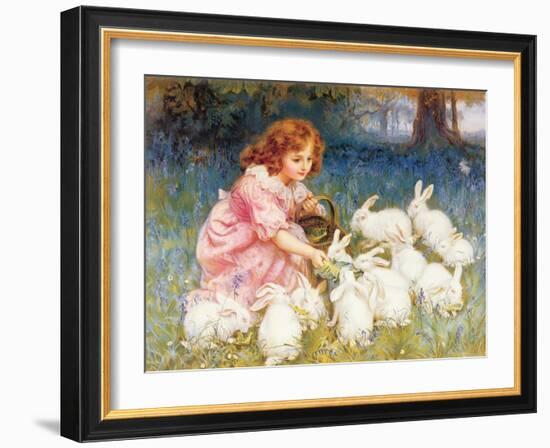 Feeding the Rabbits-Frederick Morgan-Framed Giclee Print