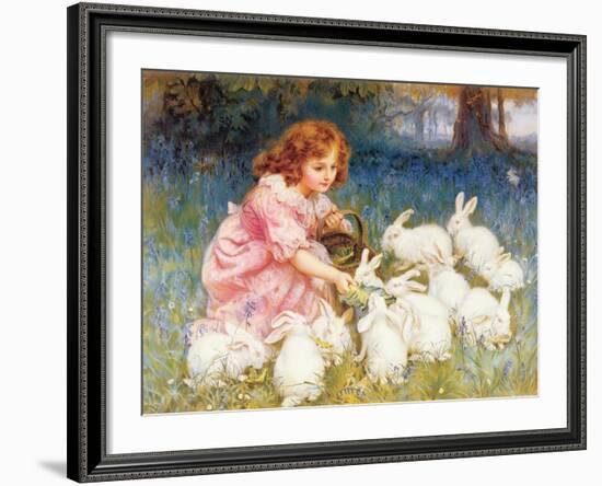 Feeding the Rabbits-Frederick Morgan-Framed Giclee Print