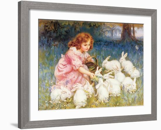 Feeding the Rabbits-Frederick Morgan-Framed Giclee Print