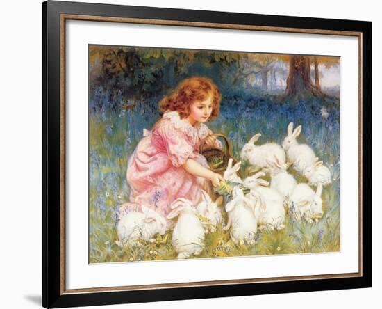 Feeding the Rabbits-Frederick Morgan-Framed Giclee Print