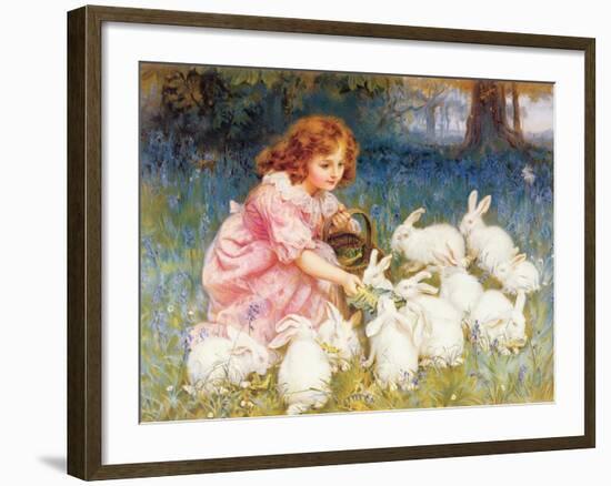 Feeding the Rabbits-Frederick Morgan-Framed Giclee Print