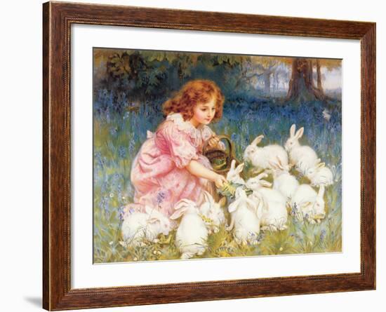 Feeding the Rabbits-Frederick Morgan-Framed Giclee Print