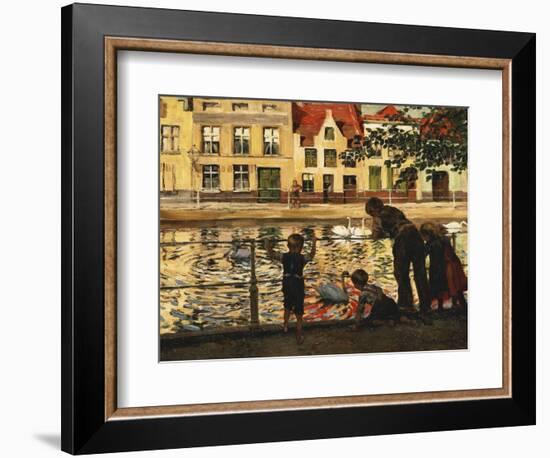 Feeding the Swans-Paul Graf-Framed Giclee Print