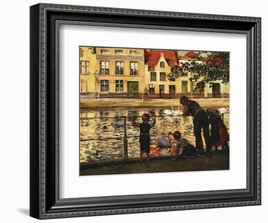 Feeding the Swans-Paul Graf-Framed Giclee Print