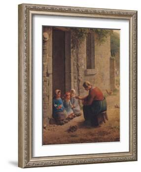 Feeding the Young, 1850-Jean-François Millet-Framed Giclee Print