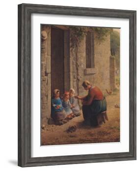 Feeding the Young, 1850-Jean-François Millet-Framed Giclee Print