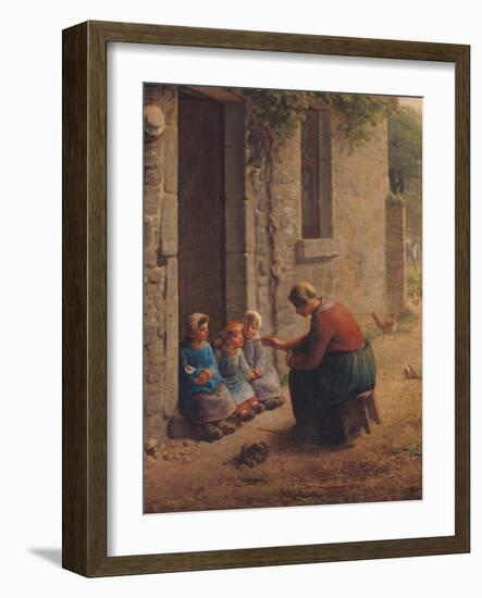 Feeding the Young, 1850-Jean-François Millet-Framed Giclee Print