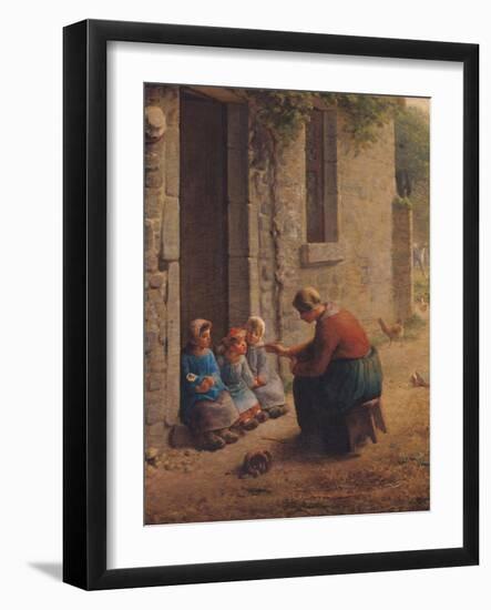 Feeding the Young, 1850-Jean-François Millet-Framed Giclee Print