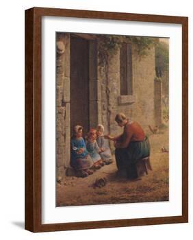 Feeding the Young, 1850-Jean-François Millet-Framed Giclee Print