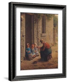 Feeding the Young, 1850-Jean-François Millet-Framed Giclee Print