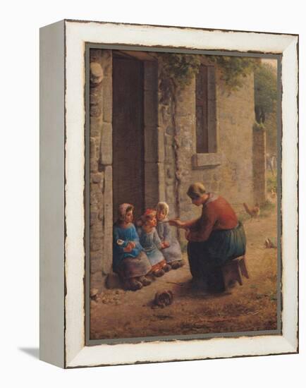 Feeding the Young, 1850-Jean-François Millet-Framed Premier Image Canvas