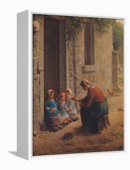 Feeding the Young, 1850-Jean-François Millet-Framed Premier Image Canvas