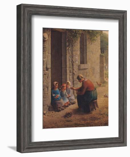 Feeding the Young, 1850-Jean-François Millet-Framed Giclee Print