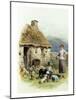 Feeding Time at a Highland Cottage-Myles Birket Foster-Mounted Giclee Print