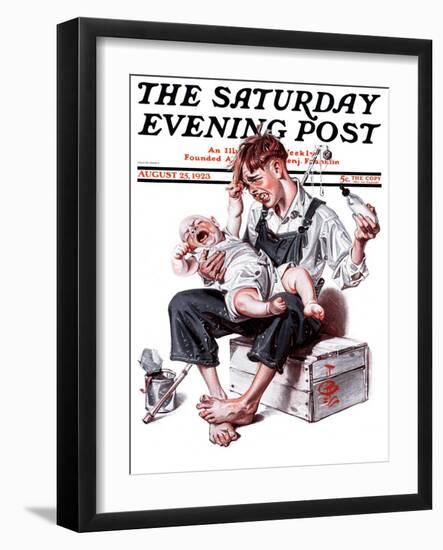 "Feeding Time," Saturday Evening Post Cover, August 25, 1923-Joseph Christian Leyendecker-Framed Giclee Print