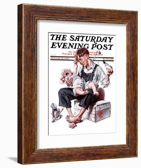 "Feeding Time," Saturday Evening Post Cover, August 25, 1923-Joseph Christian Leyendecker-Framed Giclee Print