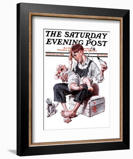 "Feeding Time," Saturday Evening Post Cover, August 25, 1923-Joseph Christian Leyendecker-Framed Giclee Print