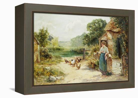 Feeding Time-Ernest Walbourn-Framed Premier Image Canvas