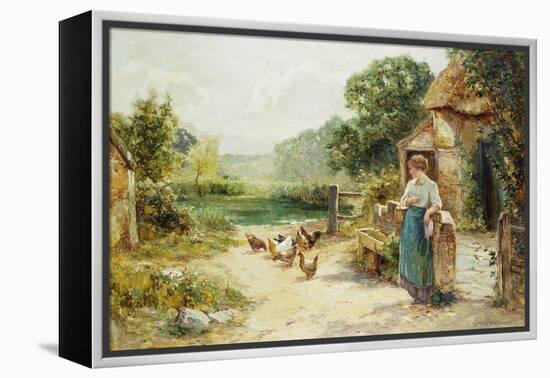 Feeding Time-Ernest Walbourn-Framed Premier Image Canvas