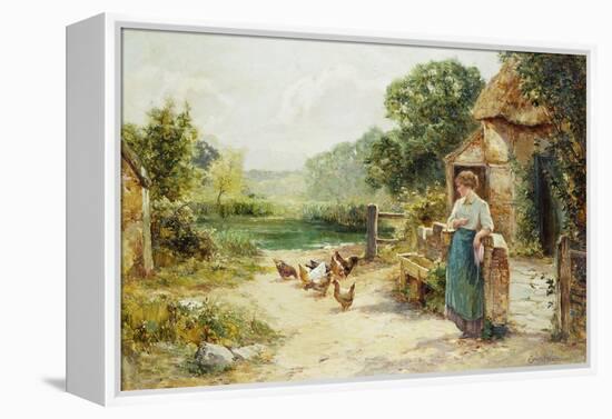 Feeding Time-Ernest Walbourn-Framed Premier Image Canvas