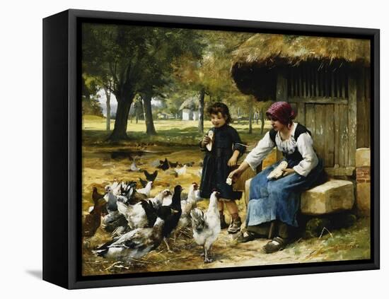 Feeding Time-Julien Dupre-Framed Premier Image Canvas