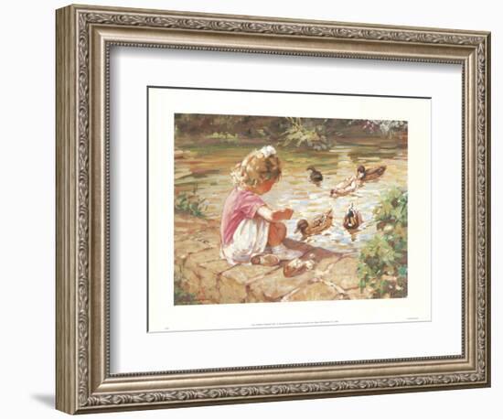 Feeding Time-unknown Gribble-Framed Art Print