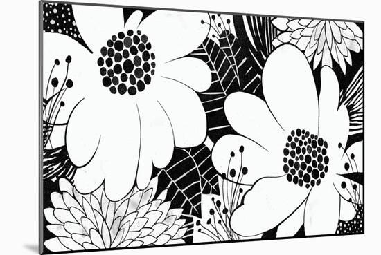 Feeling Groovy Black and White-Michael Mullan-Mounted Art Print