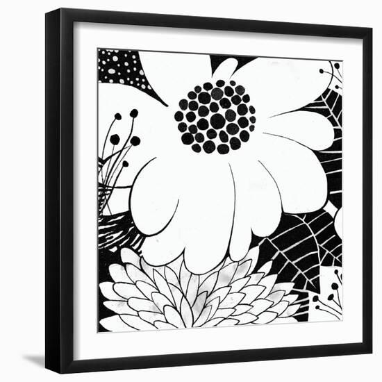 Feeling Groovy I Black and White-Michael Mullan-Framed Art Print