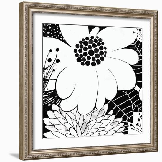 Feeling Groovy I Black and White-Michael Mullan-Framed Premium Giclee Print