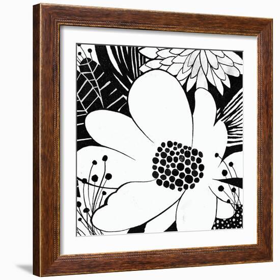 Feeling Groovy II Black and White-Michael Mullan-Framed Art Print