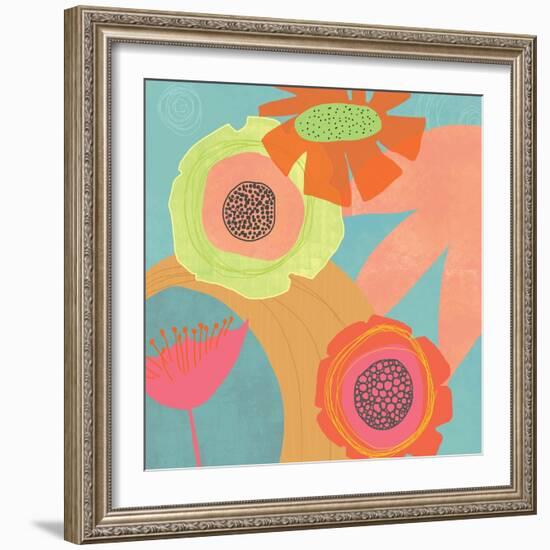 Feeling Like Aqua One-Jan Weiss-Framed Art Print