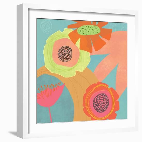 Feeling Like Aqua One-Jan Weiss-Framed Art Print