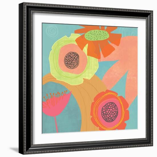 Feeling Like Aqua One-Jan Weiss-Framed Art Print