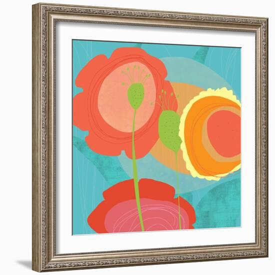 Feeling Like Aqua Two-Jan Weiss-Framed Art Print