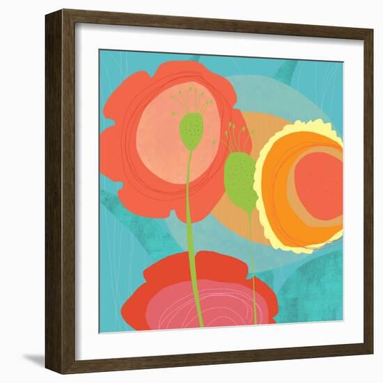 Feeling Like Aqua Two-Jan Weiss-Framed Art Print