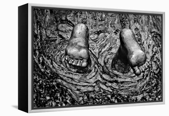 Feet In Water Statue Newport Rhode Island-null-Framed Stretched Canvas