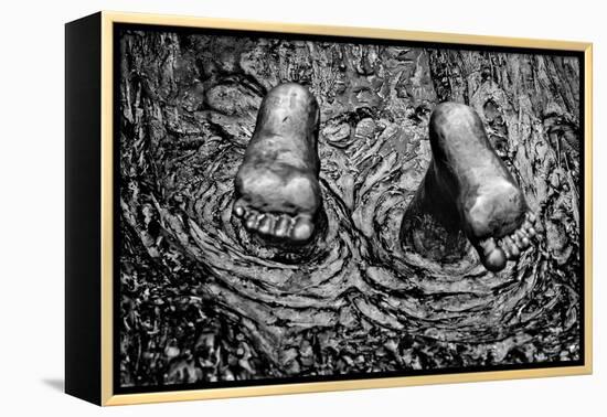 Feet In Water Statue Newport Rhode Island-null-Framed Stretched Canvas