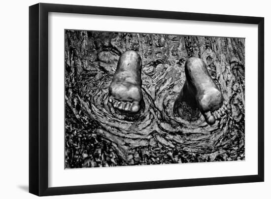 Feet In Water Statue Newport Rhode Island-null-Framed Photo