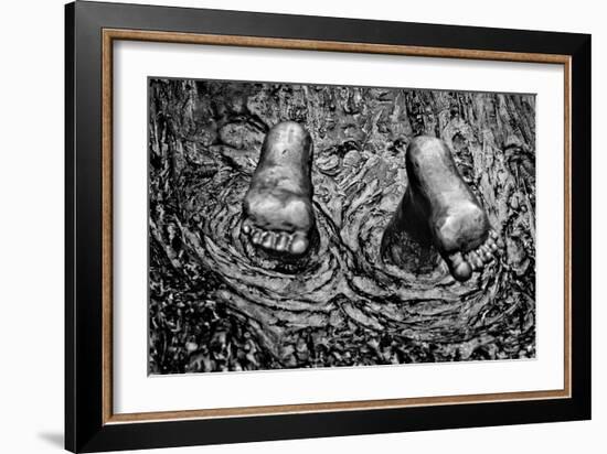 Feet In Water Statue Newport Rhode Island-null-Framed Photo