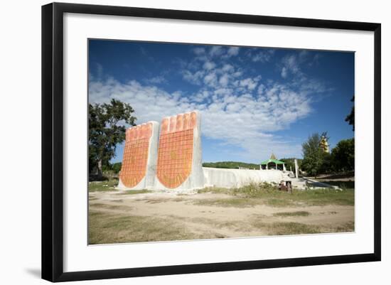 Feet of the Reclining Buddha, Sagaing Division-Annie Owen-Framed Photographic Print